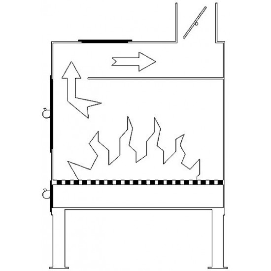 Potbelly stove Fire with hob, steel 4mm