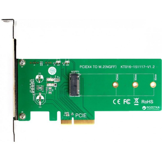  Адаптер Maiwo M.2 PCIe SSD to PCI-E 3.0 4x (KT016)