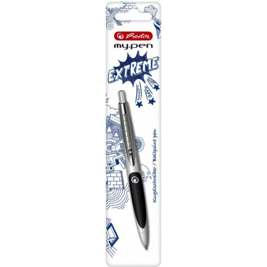 Ballpoint pen Herlitz My.Pen Extreme White-Black White body Blue (50028306)