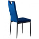 Dining chair for kitchen, living room, cafe Alabama steel black/fabric velor dark blue AMF