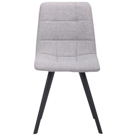 Dining chair for kitchen, living room, cafe Harlem steel black/fabric gray AMF