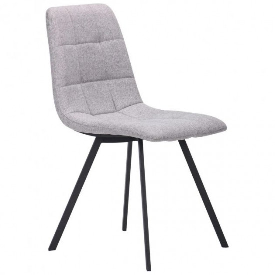 Dining chair for kitchen, living room, cafe Harlem steel black/fabric gray AMF