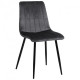 Dining chair for kitchen, living room, cafe Indiana steel black/velor fabric velvet gray AMF