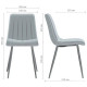 Dining chair for kitchen, living room, cafe Indiana steel black/velor fabric velvet gray AMF