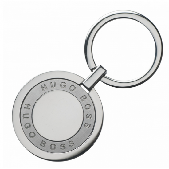 Set of Hugo Boss Chrome ballpoint pen and key ring