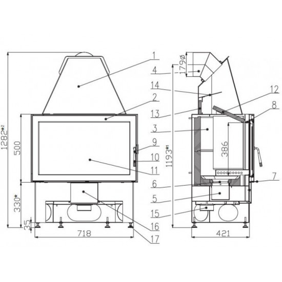 Камінна вставка топка Haas+Sohn Jonava 4