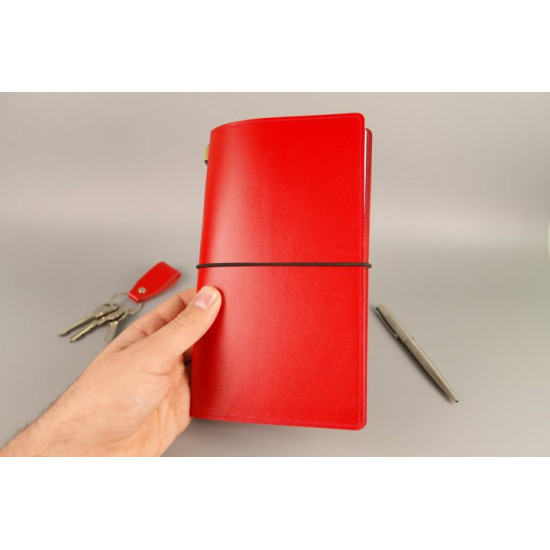 Notepad (red smooth leather)