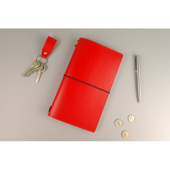 Notepad (red smooth leather)