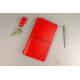 Notepad (red smooth leather)