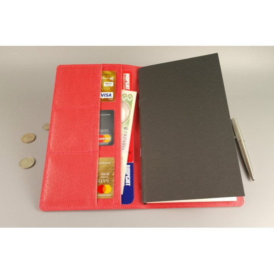 Notepad (red smooth leather)