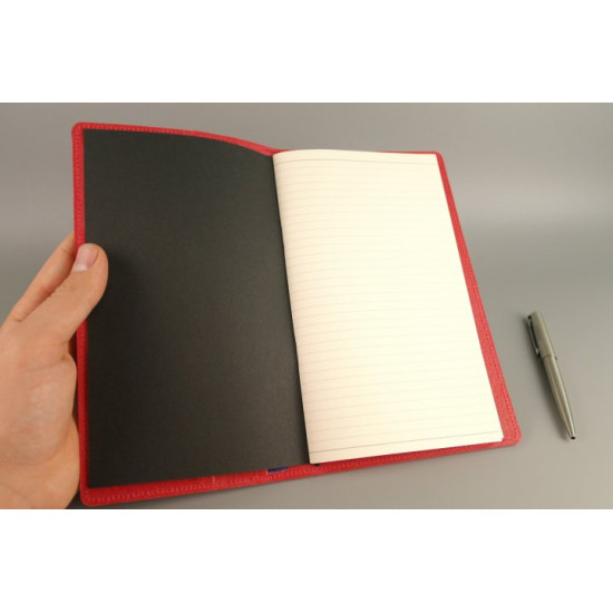 Notepad (red smooth leather)