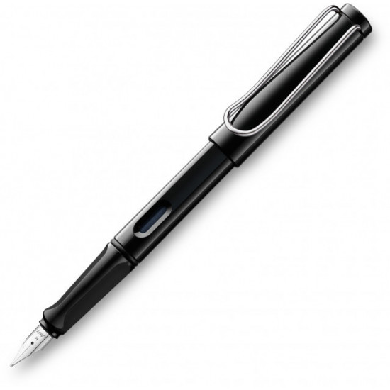 Ручка Чорнильна Lamy Safari Сяюча Чорна F / Чорнило T10 Сині (4014519279334)