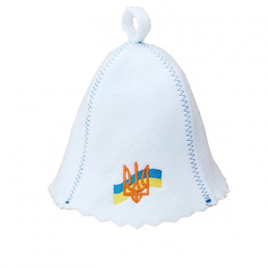 Hat for baths and saunas made of felt Flag with a trident KD001255