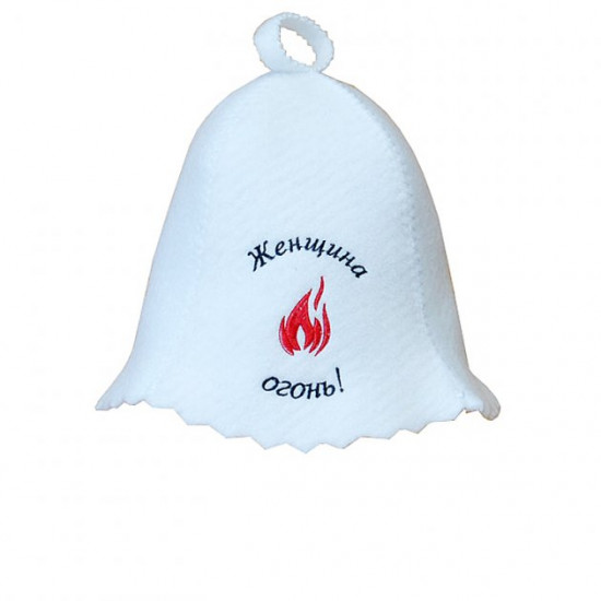 Hat for baths and saunas made of felt Woman fire KD001252