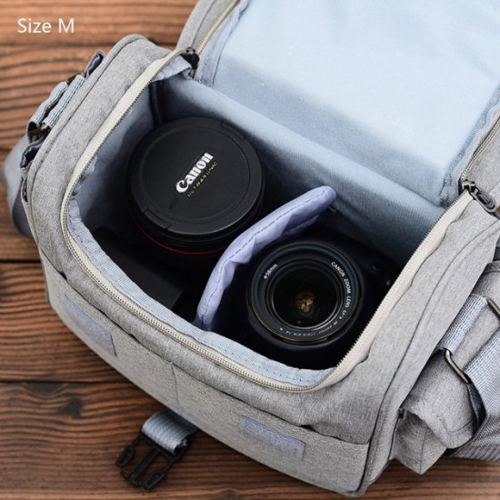 Shockproof photo bag Canon EOS + rain cover, gray (code: IBF038S)