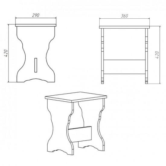 Kitchen stool Kompanit T 2 Wenge