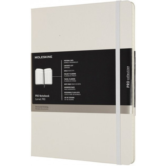 Нотатник Moleskine PRO 19 x 25 см 192 сторінки Сіра (8058647620824)