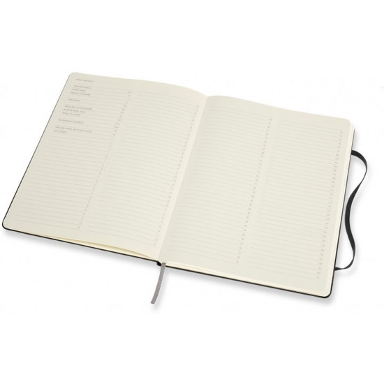 Notebook Undated Moleskine PRO 19 x 25 cm 192 pages Black (8058647620800)