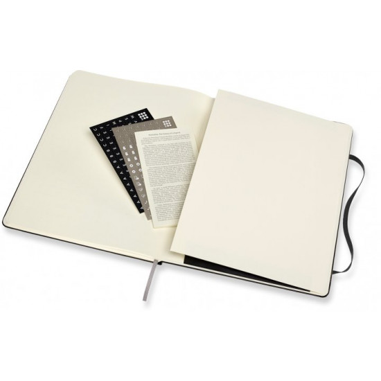 Notebook Undated Moleskine PRO 19 x 25 cm 192 pages Black (8058647620800)