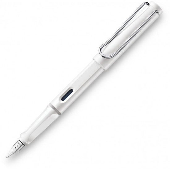 Ручка чорнильна Lamy Safari Біла F/Чорнила T10 Сині (4014519279273)