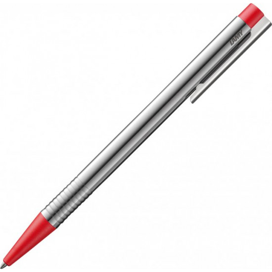 Ballpoint pen Lamy Logo Chrome Red button/Refill M16 1 mm Blue (4014519271383)