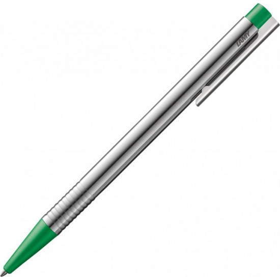 Ballpoint pen Lamy Logo Chrome Green button/Refill M16 1 mm Blue (4014519271444)