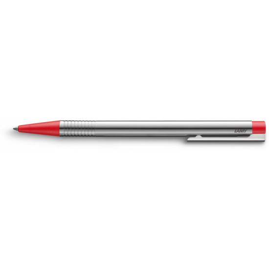 Ballpoint pen Lamy Logo Chrome Red button/Refill M16 1 mm Blue (4014519271383)