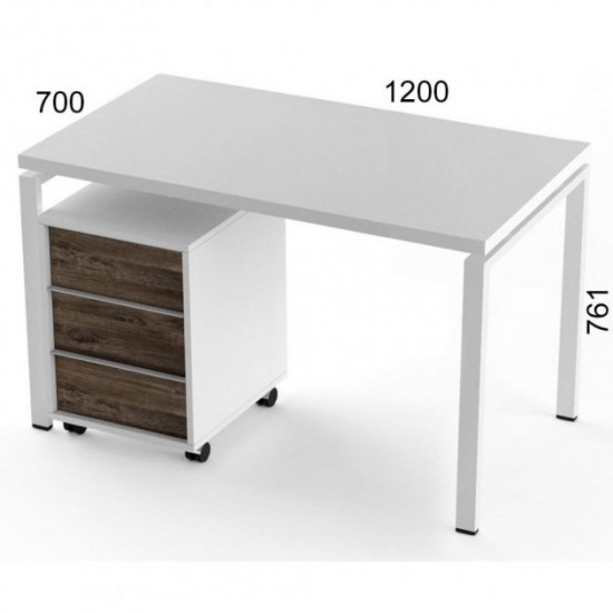 Desk and cabinet Salita Promo (TX1236) White