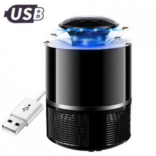 Пастка для комарів 5 Вт USB Mosquito Killer Lamp Лампа знищувач комах Black