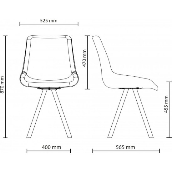 Chair Nowy Styl NICOLE ordf 4L ALU (BOX-1) ECO-01