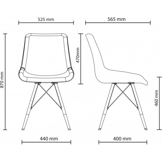 Chair Nowy Styl NICOLE ordf 4LX ALU (BOX-1) SORO-23