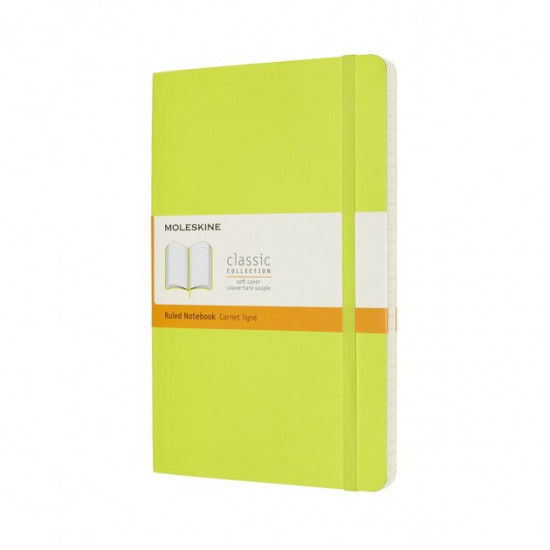 Notebook Moleskine Classic Medium (13x21 cm) Lined Lemon Green Soft cover (QP616C2) (8056420850994)