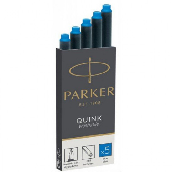 Картриджі Parker Quink 5 шт. Чорнильні Блакитні (11410WBL)