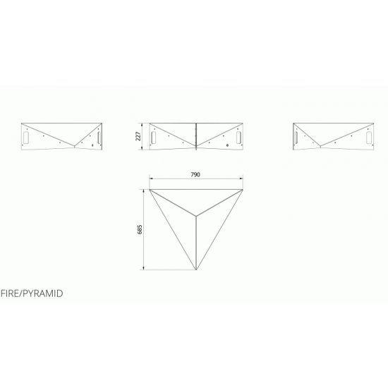  Садовий пальник Kratki PYRAMID