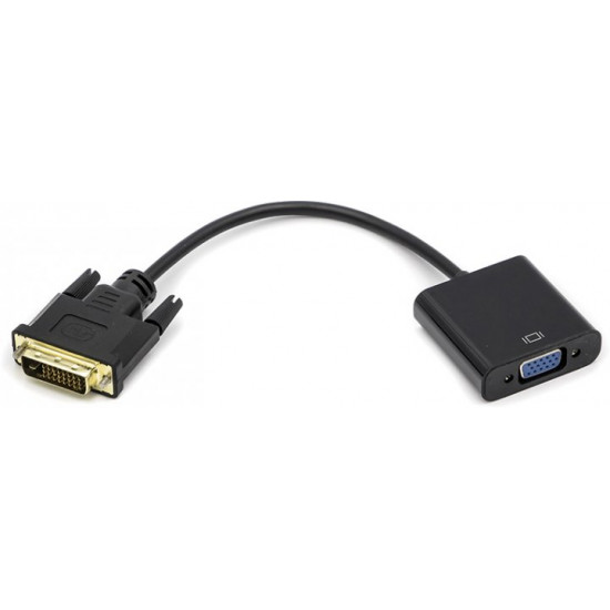 Adapter PowerPlant DVI-D Dual Link (M) - VGA (F) 0.15 m Black (CA911141)