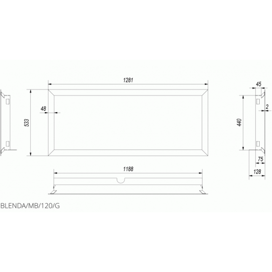 Kratki steel frame for MB 120 guillotine