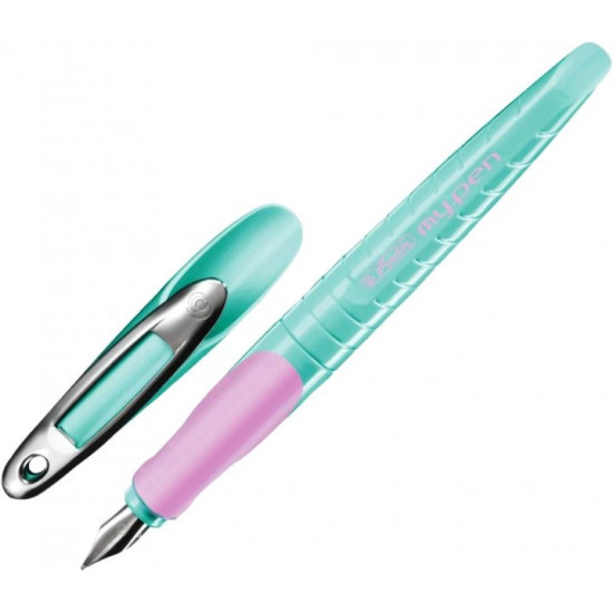 Left-handed fountain pen Herlitz My.pen Mint-Lila Blue Mint body (10999811)