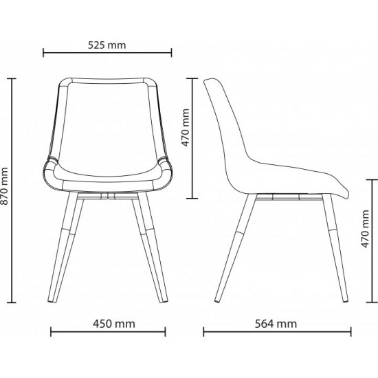 Chair Nowy Styl NICOLE ordf HN WHITE (BOX-1) ECO-07