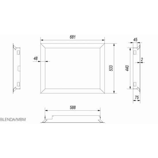 Рамка сталева Kratki для MBM 10