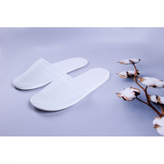 Disposable terry slippers for hotels (50 pairs) Luxyart 29 cm White 000112024