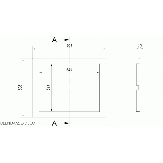  Рамка стальна Kratki DECO Z/E