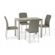 Dining table for living room, kitchen Damar 80x60 glass/metal gray Signal