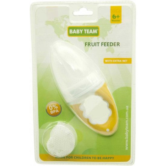 Fruit Feeder Baby Team Weaning net, +extras. mesh (6200_yellow)