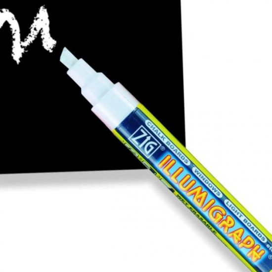 Illumigraph White chalk marker, 2-5mm thick