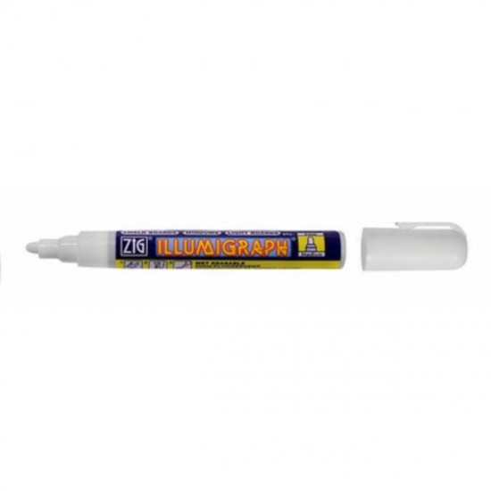 Illumigraph White chalk marker, 2-5mm thick