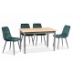 Dining table for living room, kitchen Adam 120x68 laminated chipboard lancelot oak/MDF black Signal