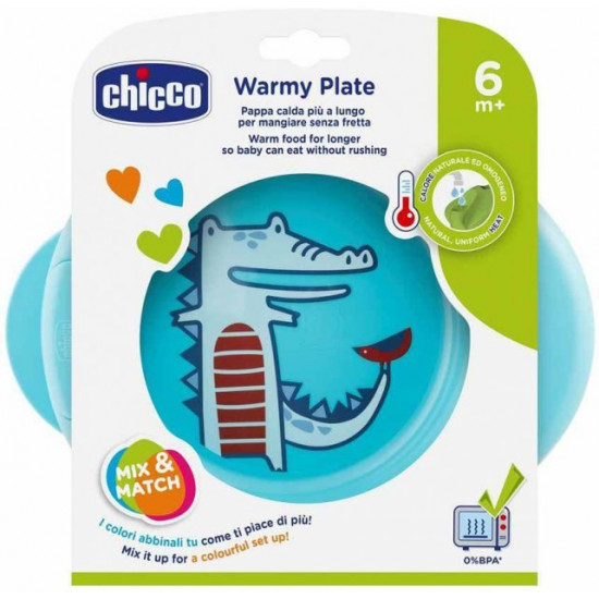 Heat-resistant plate Chicco Warmy Plate Blue (16000.20)