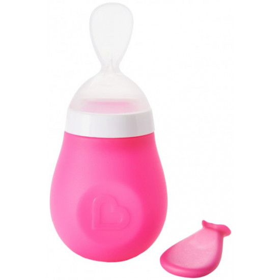 Spoon for first feeding Munchkin Squeeze Pink (012398.02) (2900990754502)