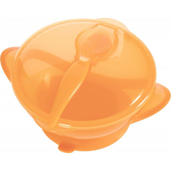 Baby Team plate with suction cup with lid and spoon (6002)