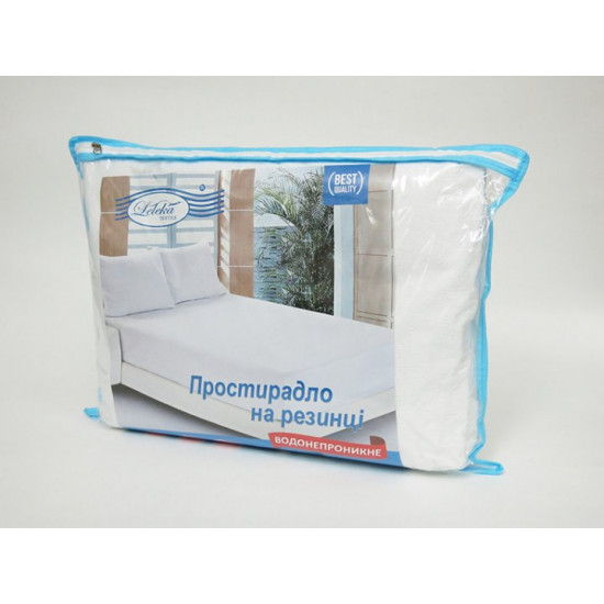 Mattress cover-sheet waterproof Leleka-textile Anti-water 140*200*22 cm terry with sides